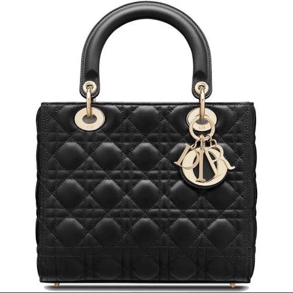 Lady Dior black Medium bag - Picture 1 of 9